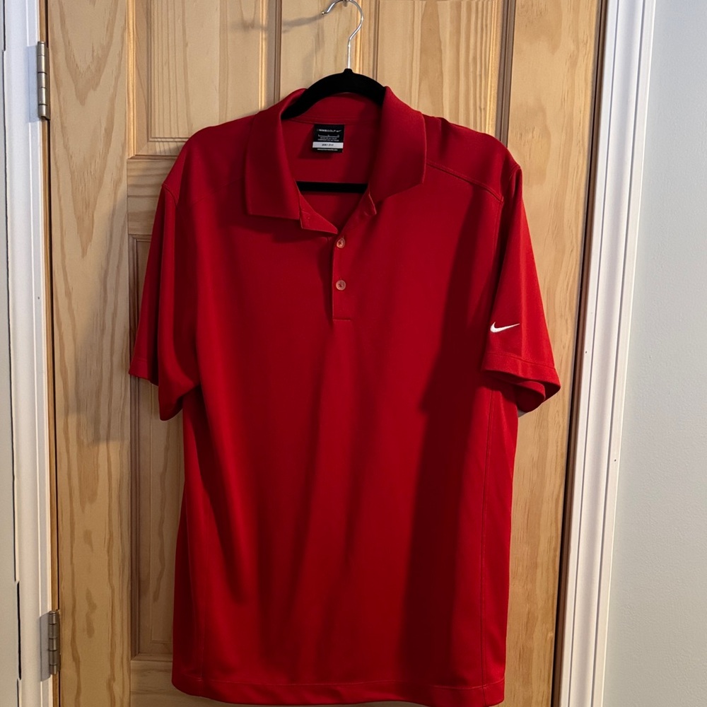 Nike Men's Vibrant Red Polo Shirt